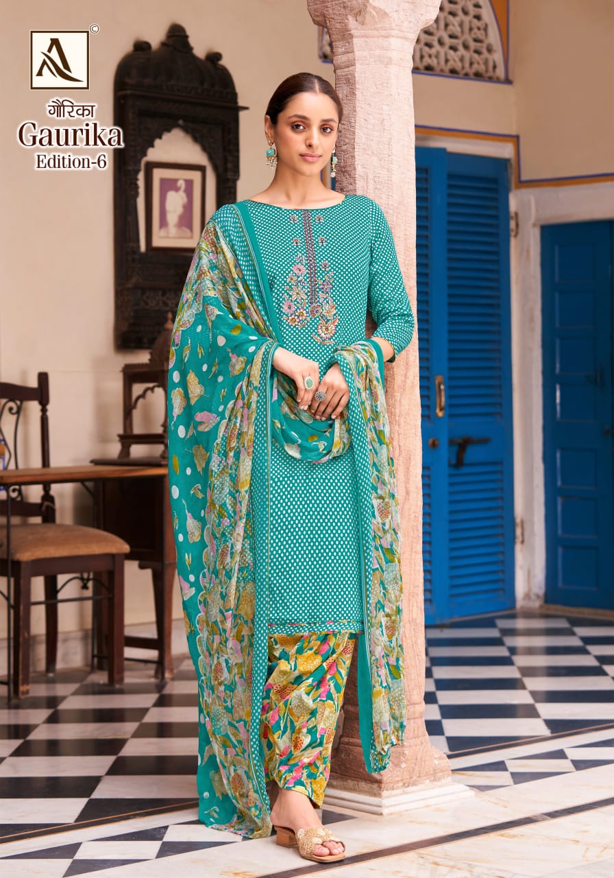Gaurika Edition 6 Alok Pure Zam Patiyala Style Suits Supplier