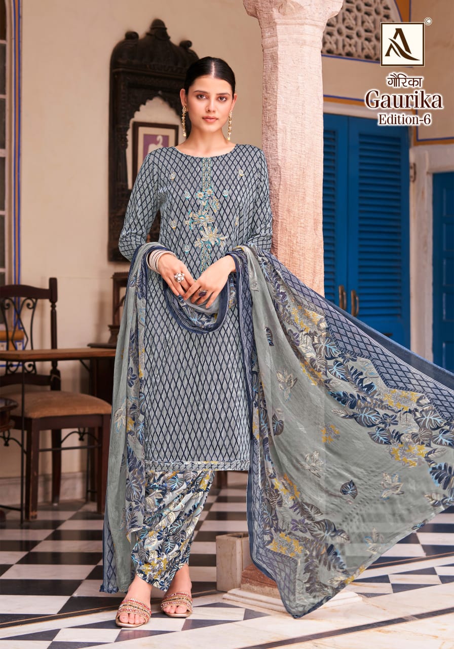 Gaurika Edition 6 Alok Pure Zam Patiyala Style Suits Supplier
