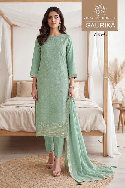 Gaurika Kuleesh Vinay Fashion Llp Georgette Pant Style Suits Manufacturer Gujarat