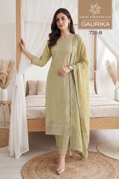 Gaurika Kuleesh Vinay Fashion Llp Georgette Pant Style Suits Manufacturer Gujarat