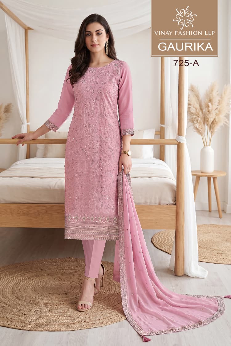 Gaurika Kuleesh Vinay Fashion Llp Georgette Pant Style Suits Manufacturer Gujarat