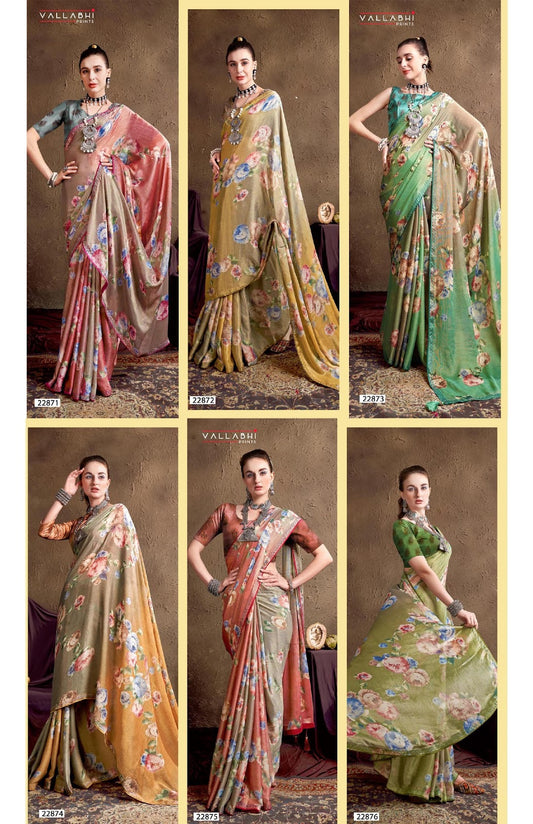 Gautami Vol 3 Vallabhi Prints Brasso Sarees Wholesaler India