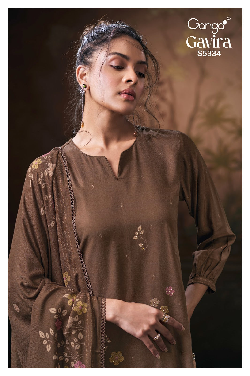 Gavira S5334 Ganga Wool Pashmina Suits Wholesale
