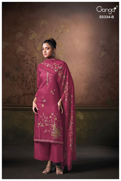 Gavira S5334 Ganga Wool Pashmina Suits Wholesale