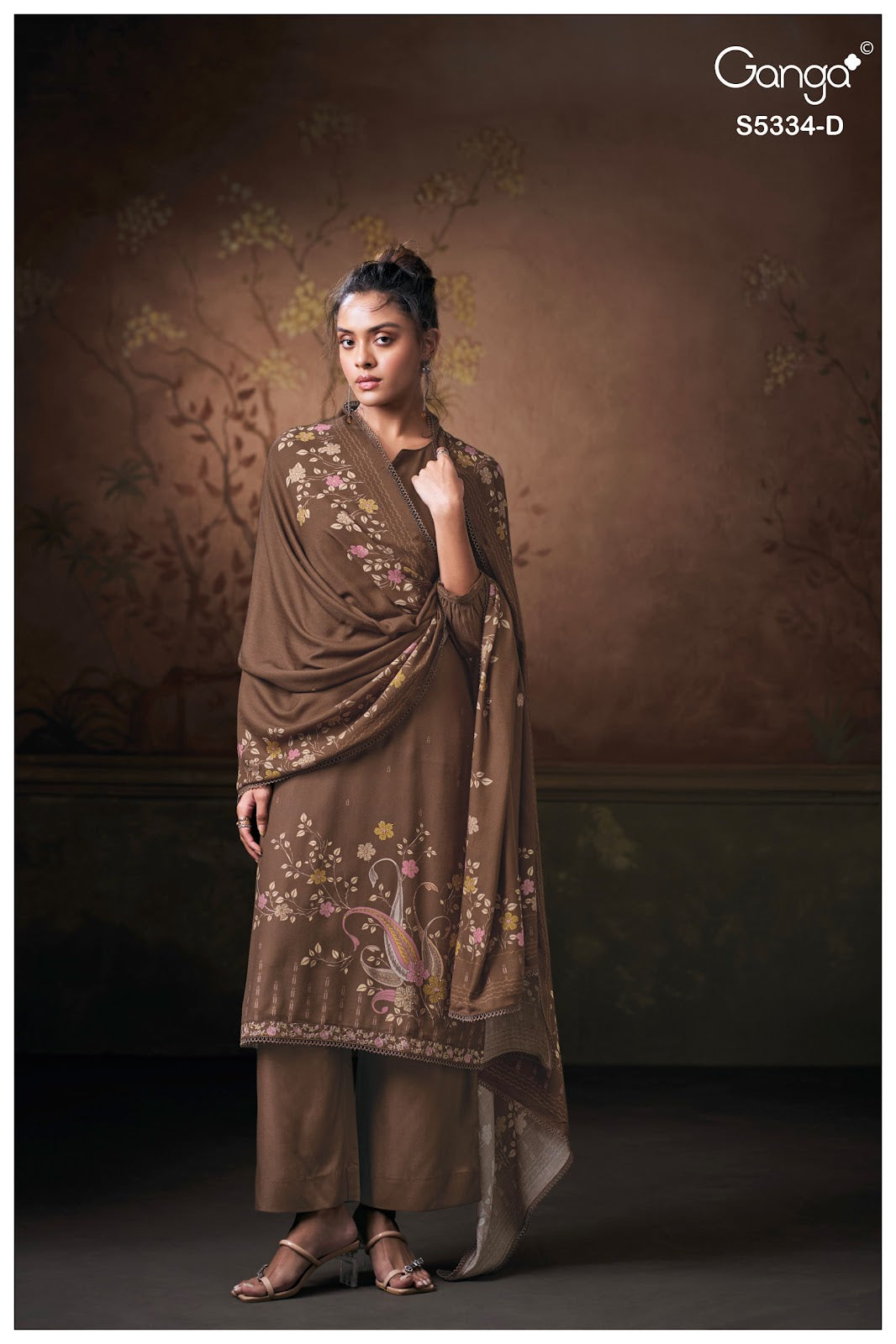 Gavira S5334 Ganga Wool Pashmina Suits Wholesale