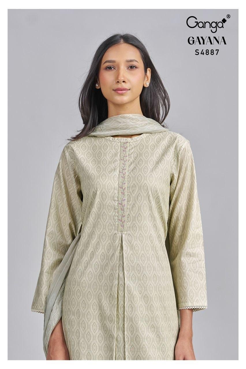 Gayana S4887 Ganga Cotton Pant Style Suits Exporter