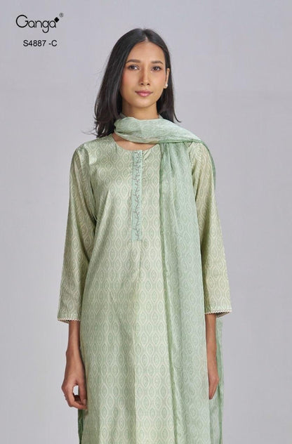 Gayana S4887 Ganga Cotton Pant Style Suits Exporter