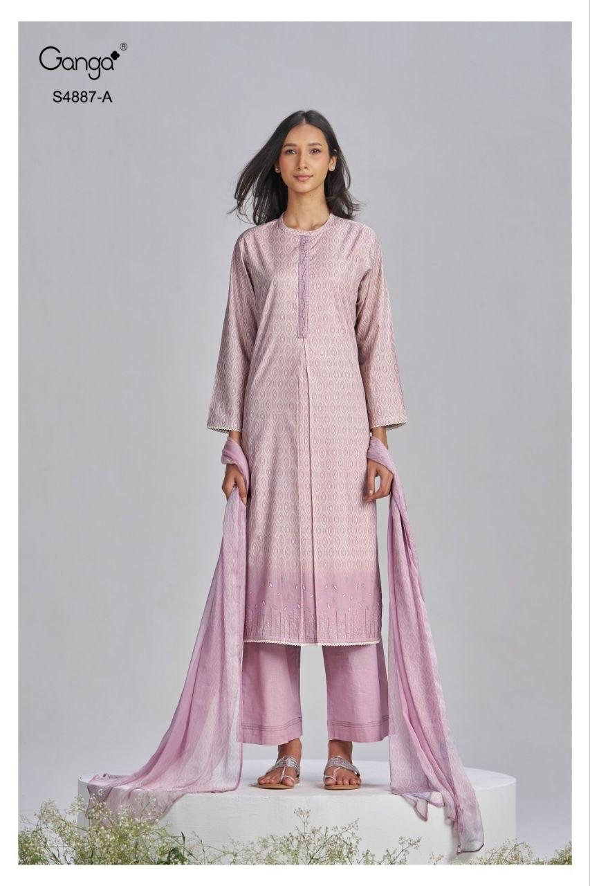Gayana S4887 Ganga Cotton Pant Style Suits Exporter