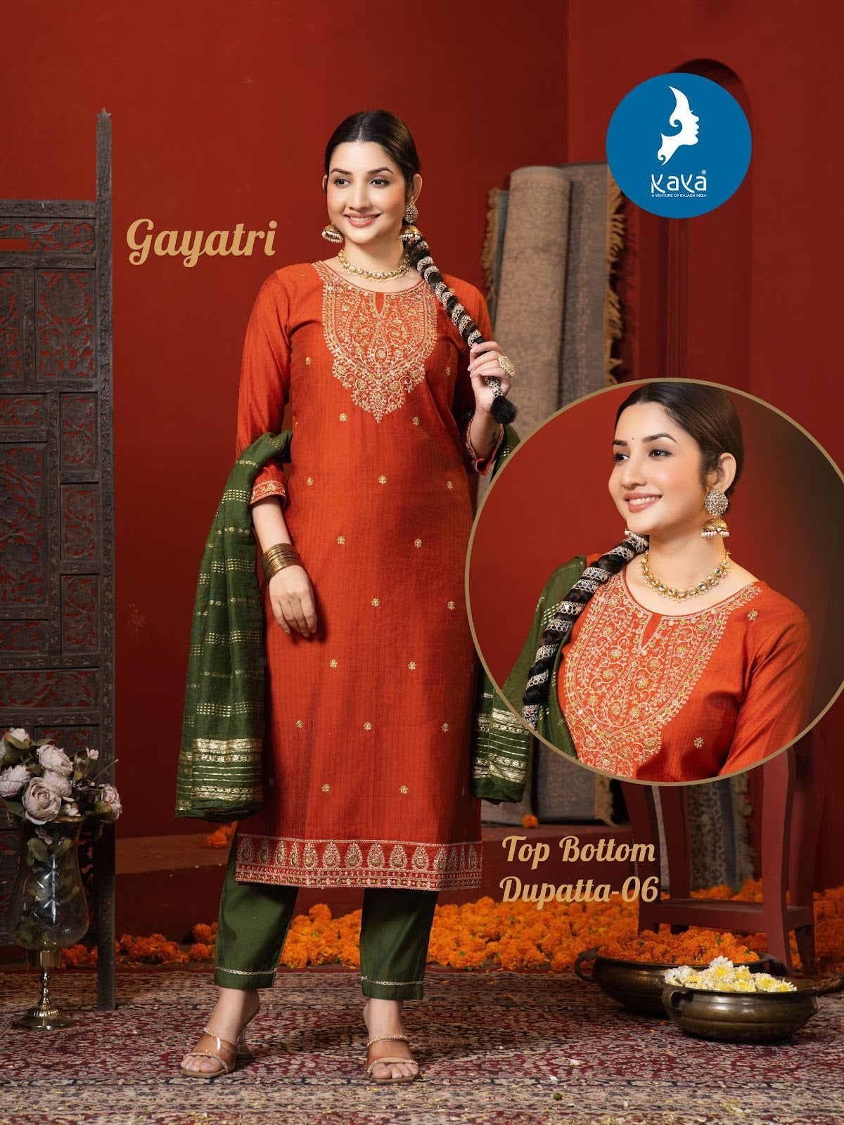 Gayatri Kaya Roman Readymade Pant Style Suits Supplier Gujarat