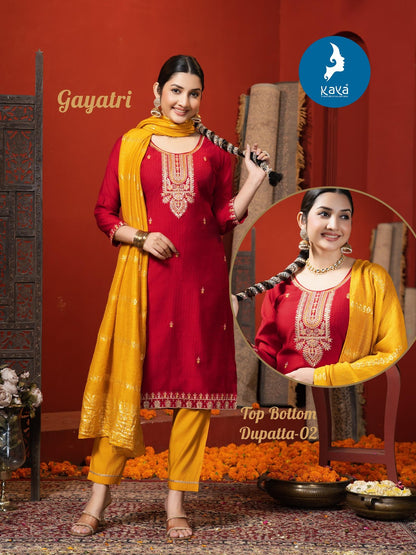 Gayatri Kaya Roman Readymade Pant Style Suits Supplier Gujarat