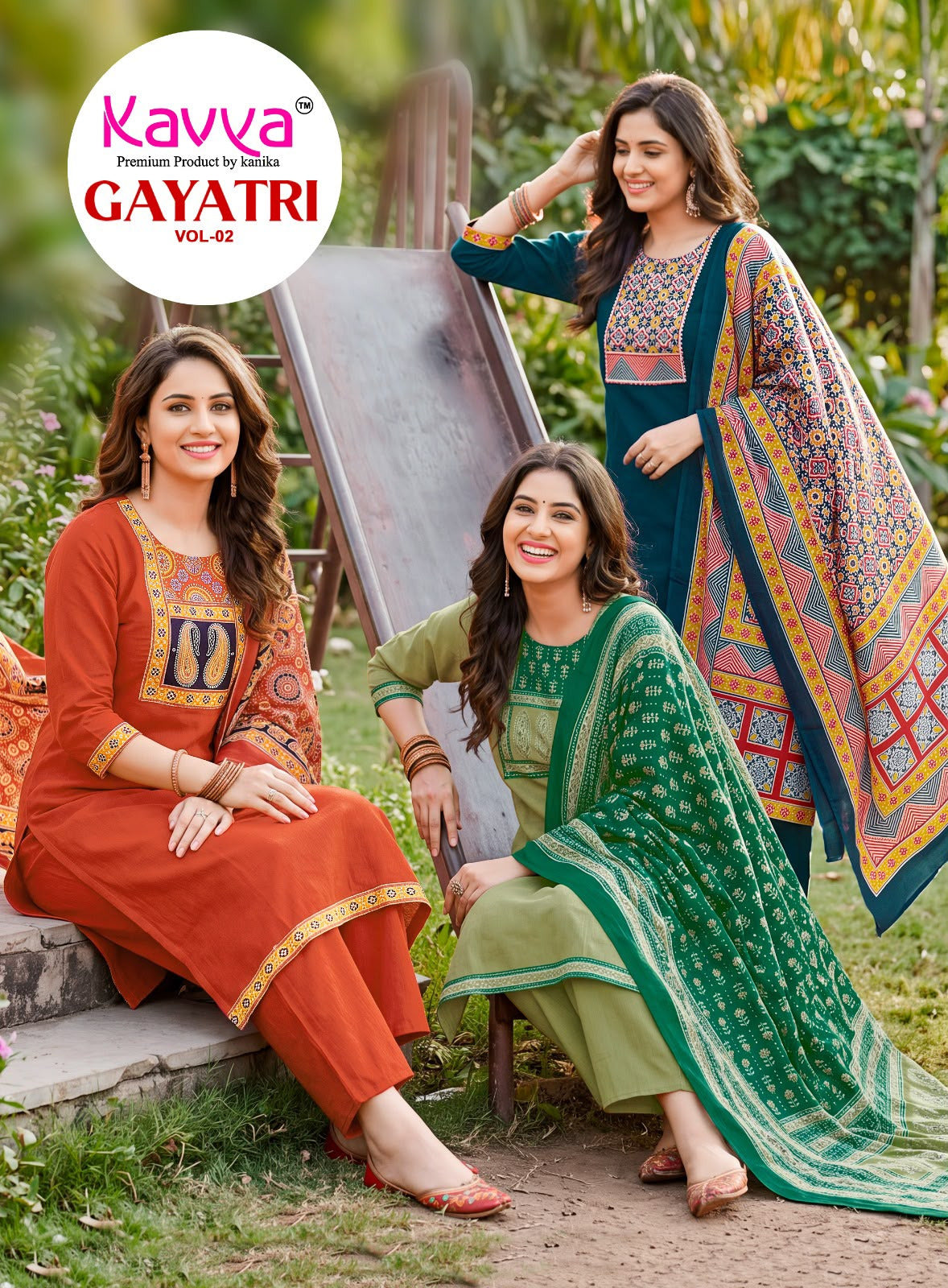 Gayatri Vol 2 Kavya Dhabu Readymade Cotton Pant Suits Wholesaler Ahmedabad