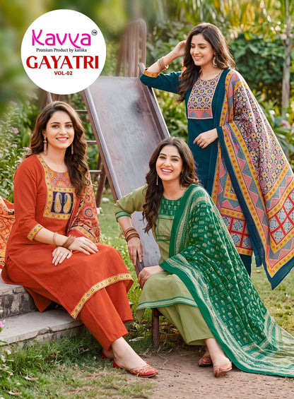Gayatri Vol 2 Kavya Dhabu Readymade Cotton Pant Suits Wholesaler Ahmedabad