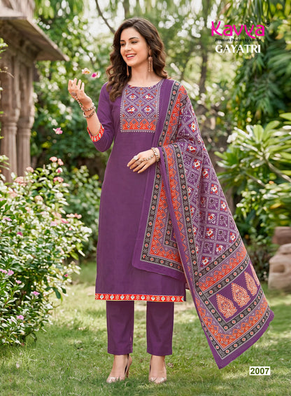 Gayatri Vol 2 Kavya Dhabu Readymade Cotton Pant Suits Wholesaler Ahmedabad