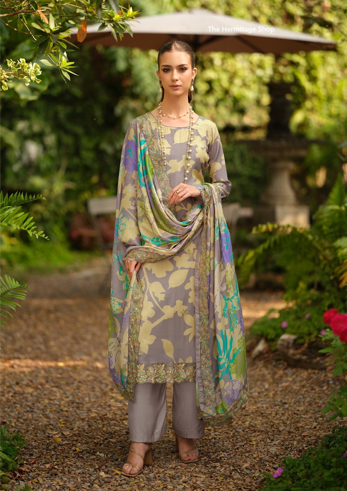 Gazab Vol 2 The Hermitage Shop Giza Satin Karachi Salwar Suits Wholesaler India