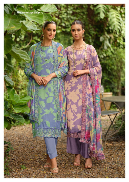 Gazab Vol 2 The Hermitage Shop Giza Satin Karachi Salwar Suits Wholesaler India