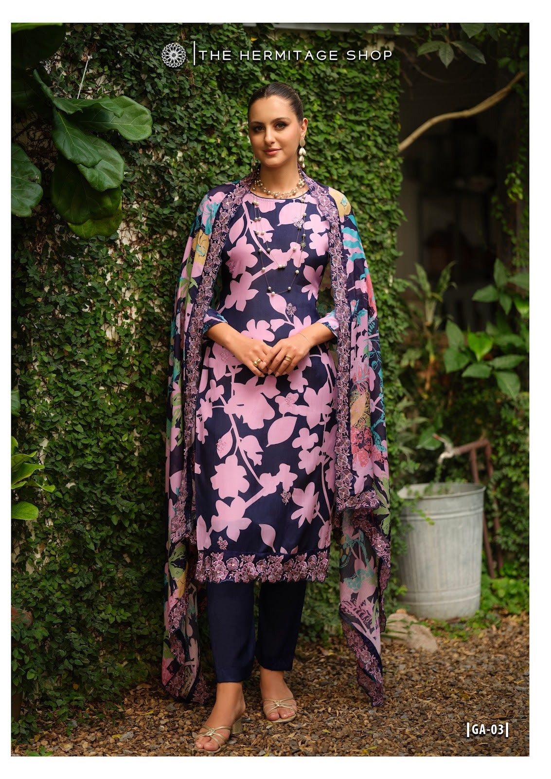 Gazab Vol 2 The Hermitage Shop Giza Satin Karachi Salwar Suits Wholesaler India