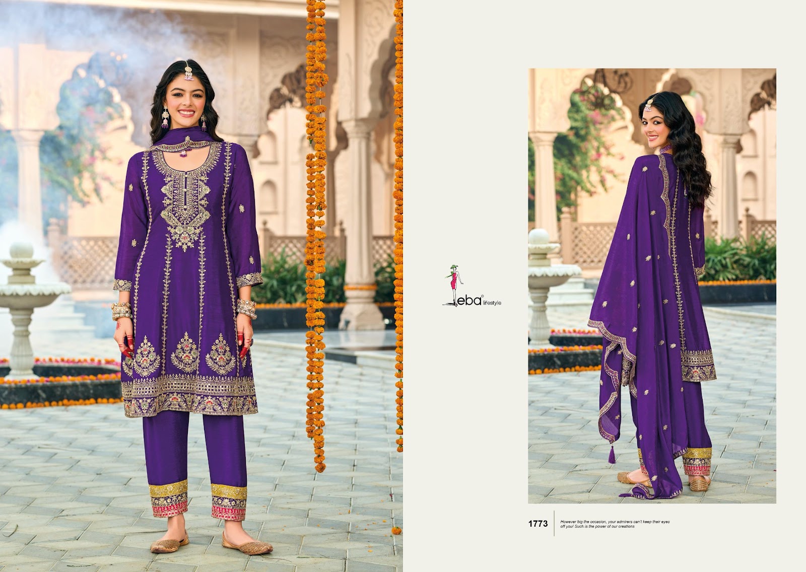 Gazal Eba Lifestyle Chinon Readymade Pant Style Suits Supplier