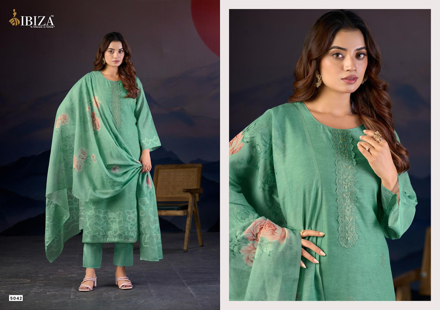 Gazal Ibiza Lilen Pant Style Suits Exporter Gujarat