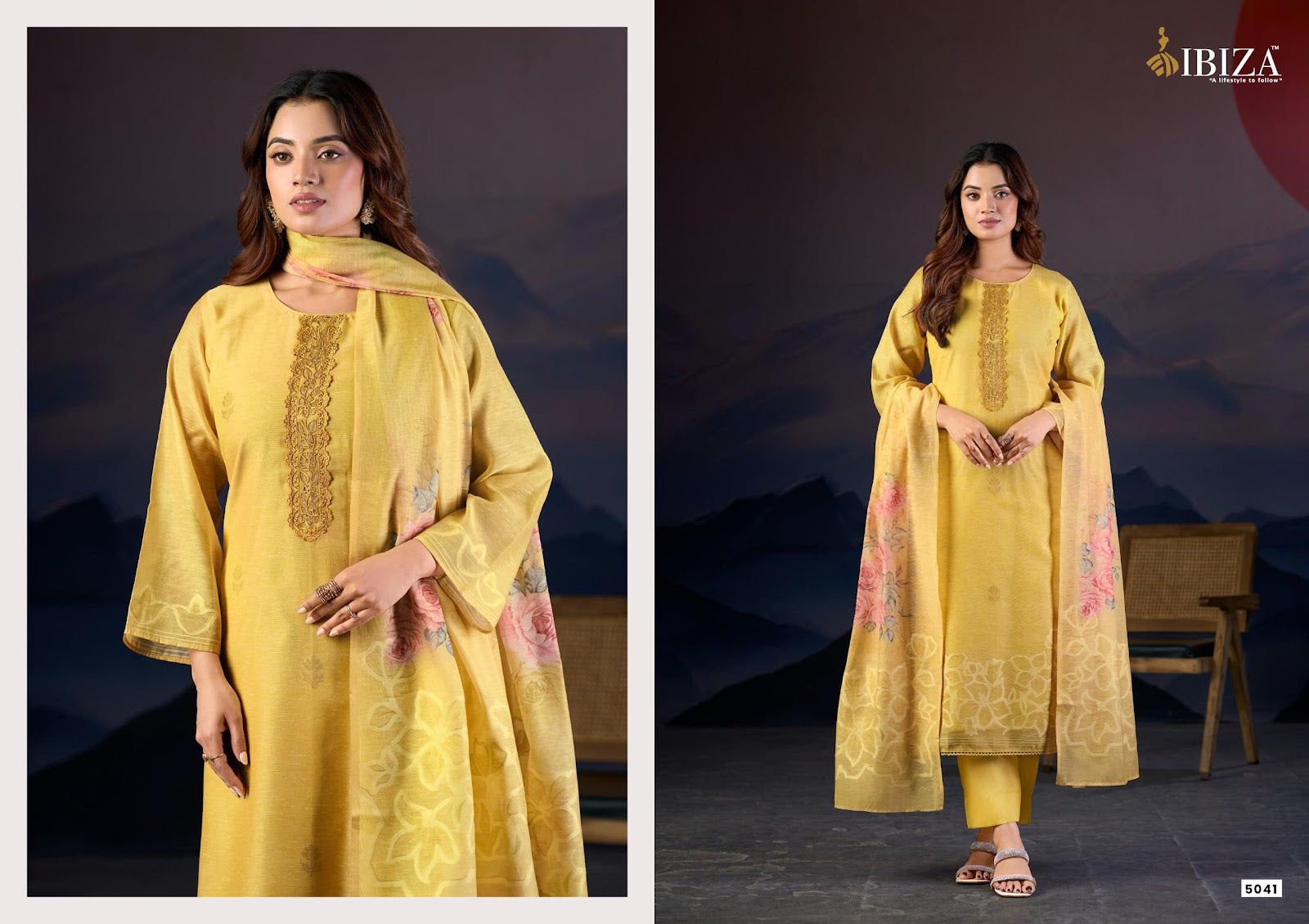 Gazal Ibiza Lilen Pant Style Suits Exporter Gujarat
