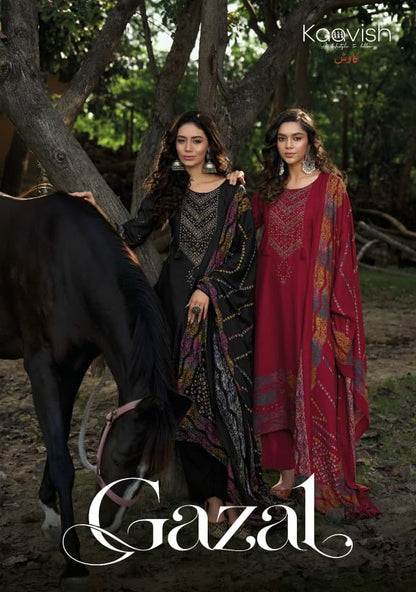 Gazal Kaavish Viscose Pashmina Suits Exporter Gujarat