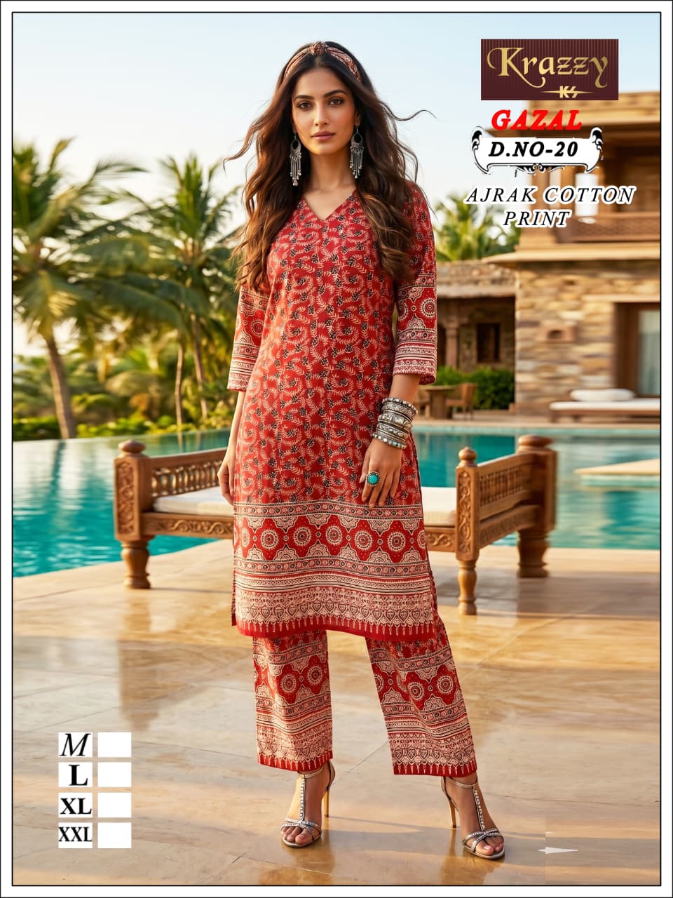 Gazal Krazzy Kanha Cotton Kurti Plazzo Set Exporter