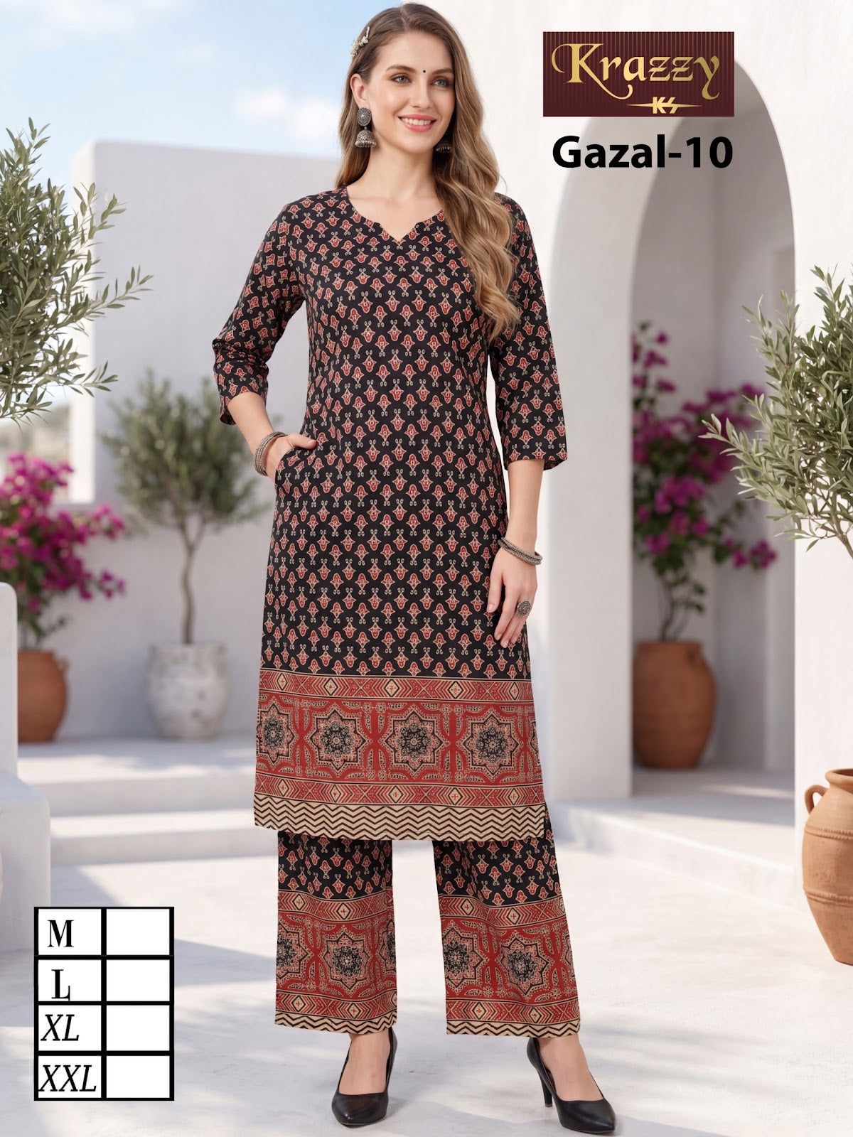 Gazal Krazzy Kanha Cotton Kurti Plazzo Set Exporter