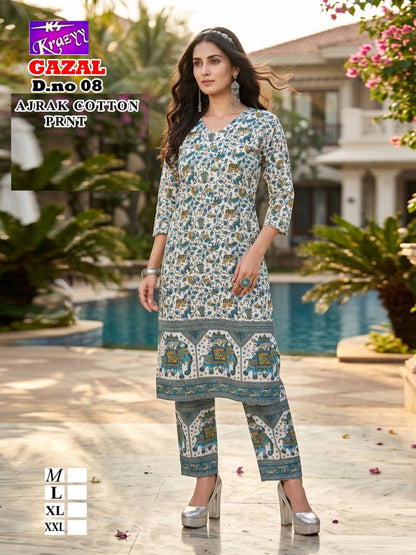 Gazal Krazzy Kanha Cotton Kurti Plazzo Set Exporter