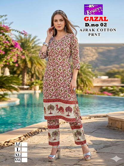 Gazal Krazzy Kanha Cotton Kurti Plazzo Set Exporter