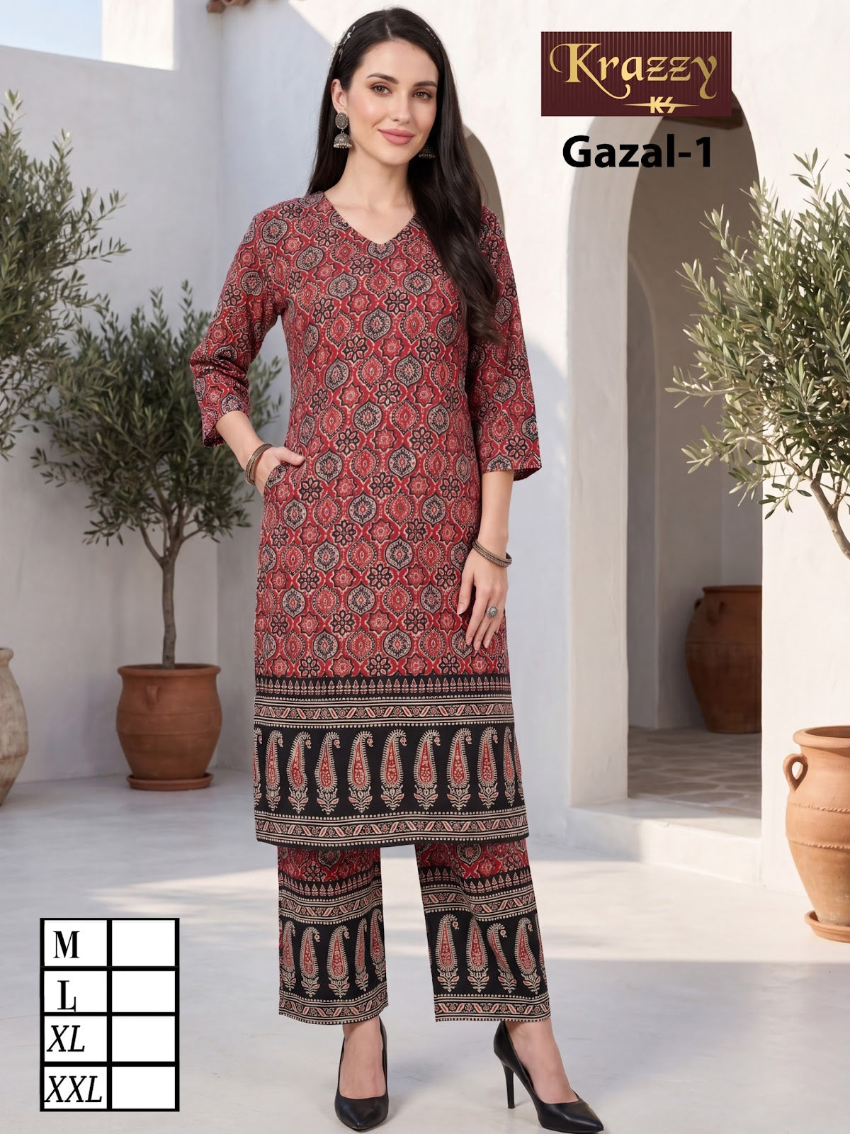 Gazal Krazzy Kanha Cotton Kurti Plazzo Set Exporter