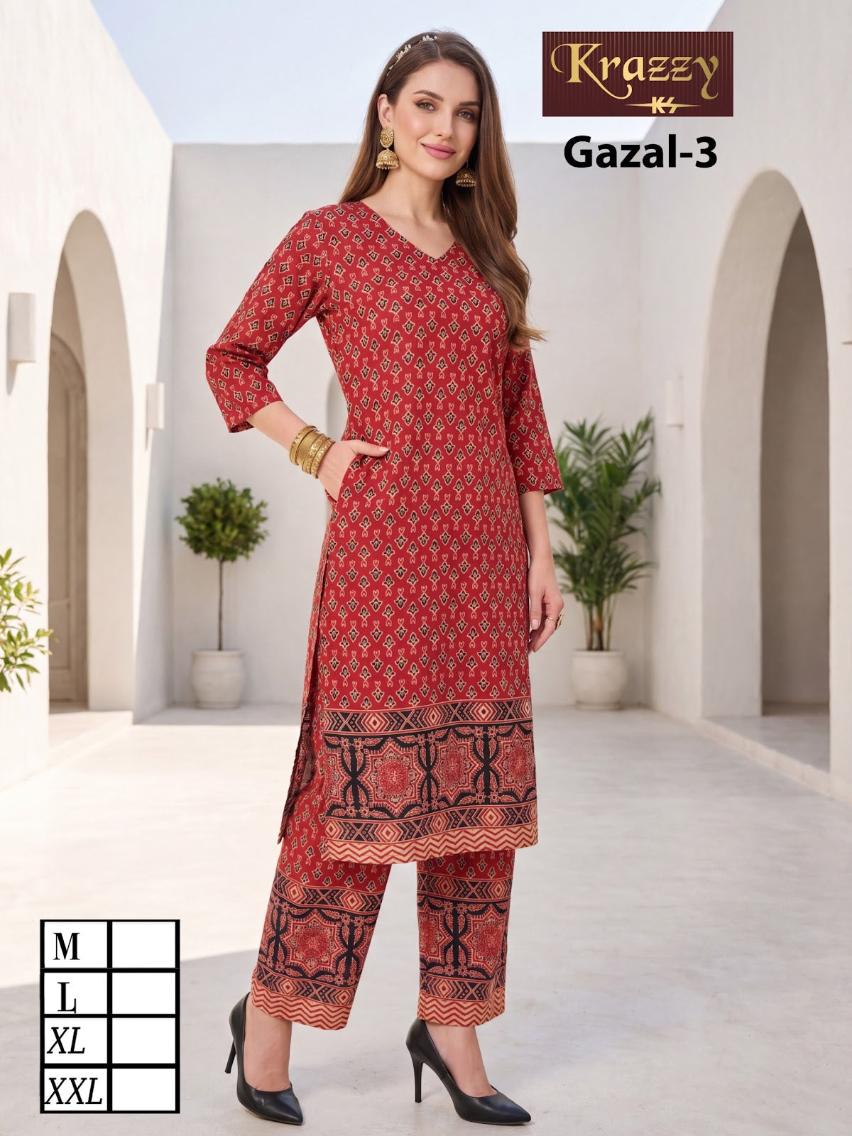 Gazal Krazzy Kanha Cotton Kurti Plazzo Set Exporter