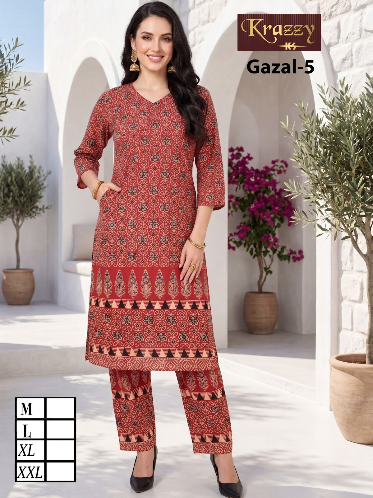 Gazal Krazzy Kanha Cotton Kurti Plazzo Set Exporter