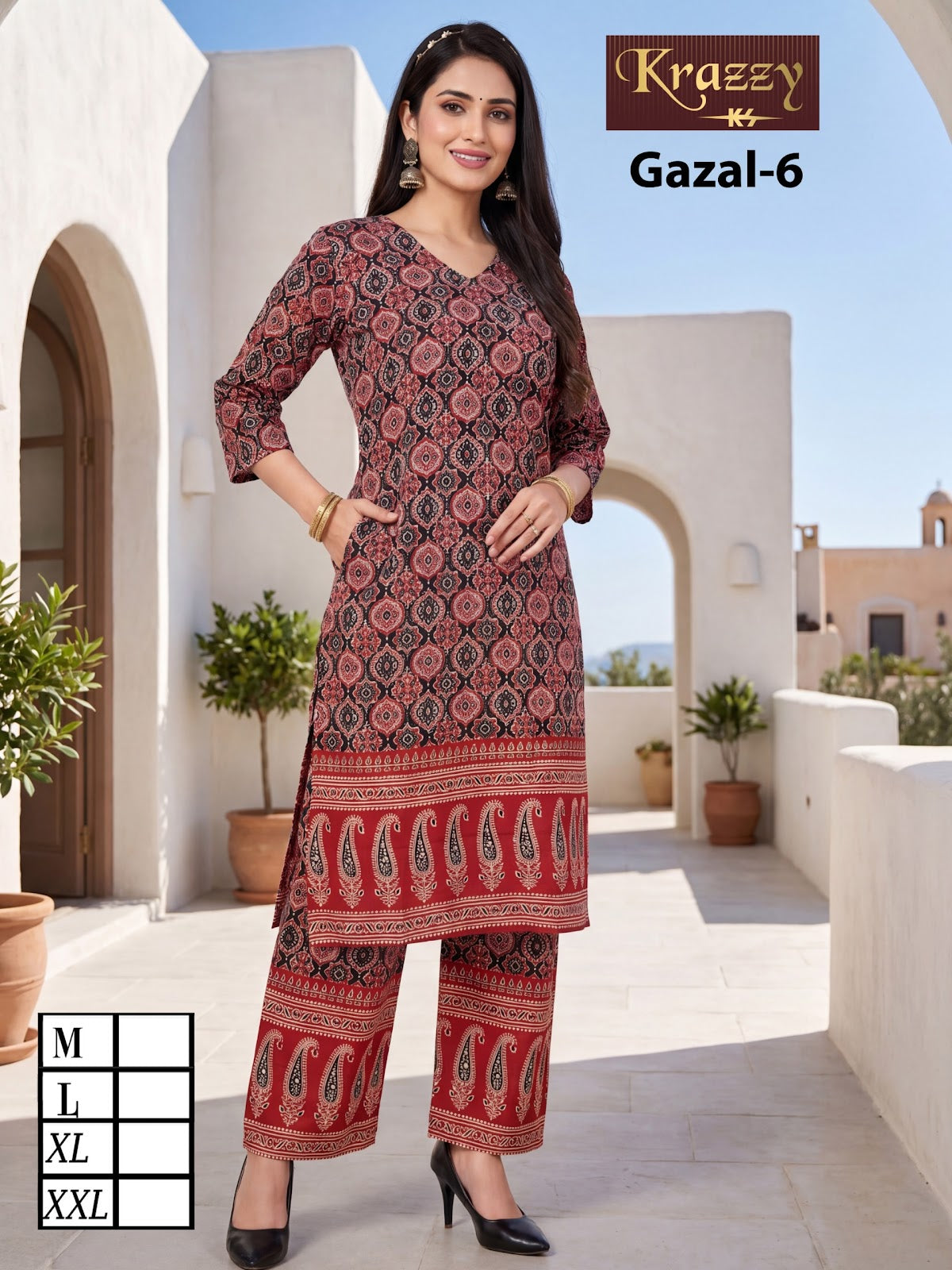 Gazal Krazzy Kanha Cotton Kurti Plazzo Set Exporter