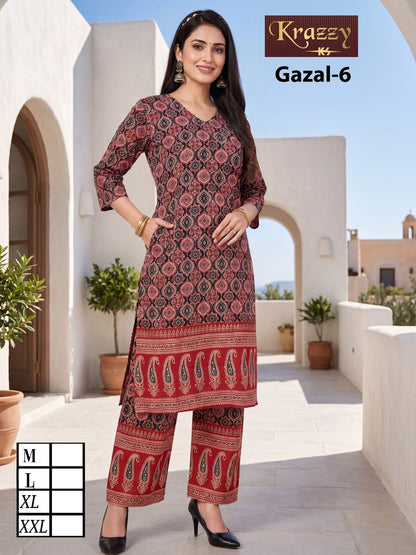 Gazal Krazzy Kanha Cotton Kurti Plazzo Set Exporter