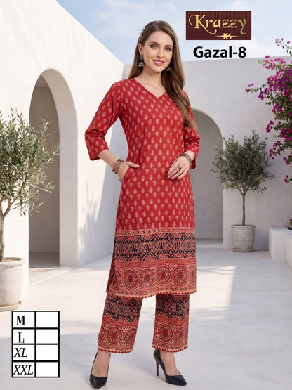 Gazal Krazzy Kanha Cotton Kurti Plazzo Set Exporter