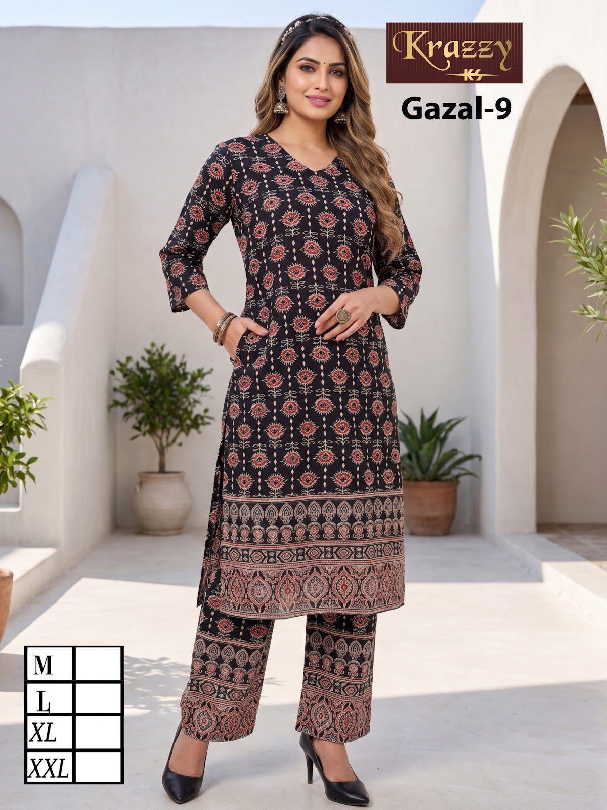 Gazal Krazzy Kanha Cotton Kurti Plazzo Set Exporter