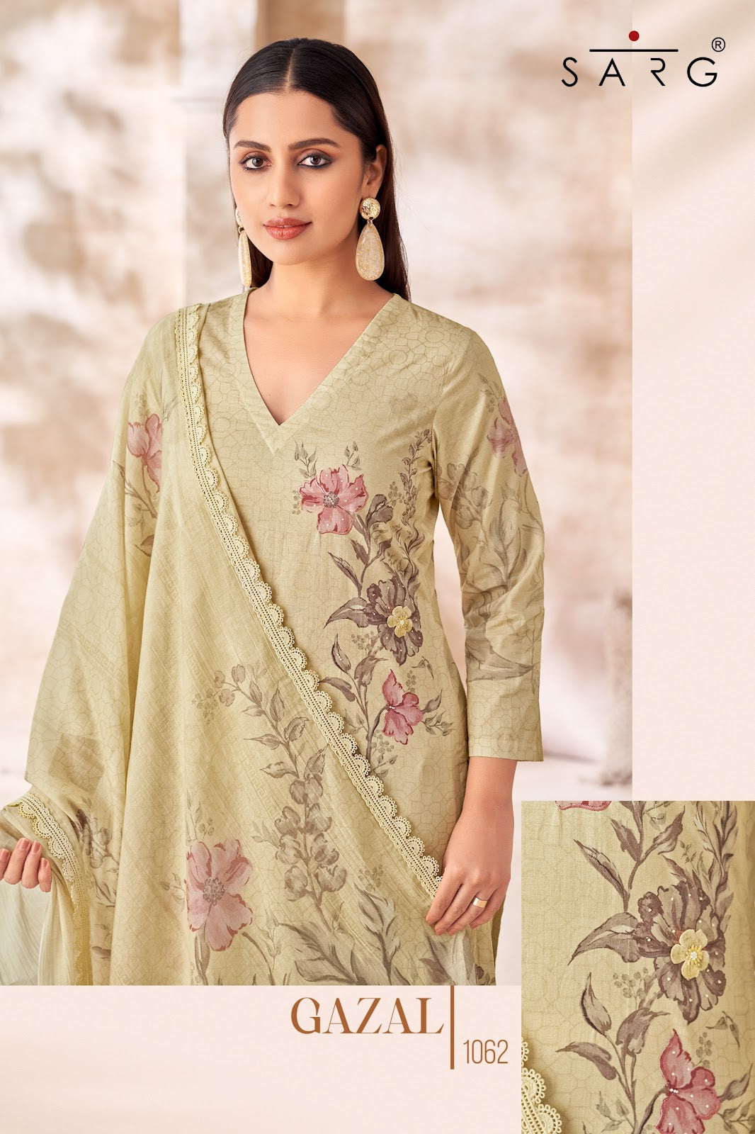 Gazal Sarg Pure Cotton Pant Style Suits Wholesale