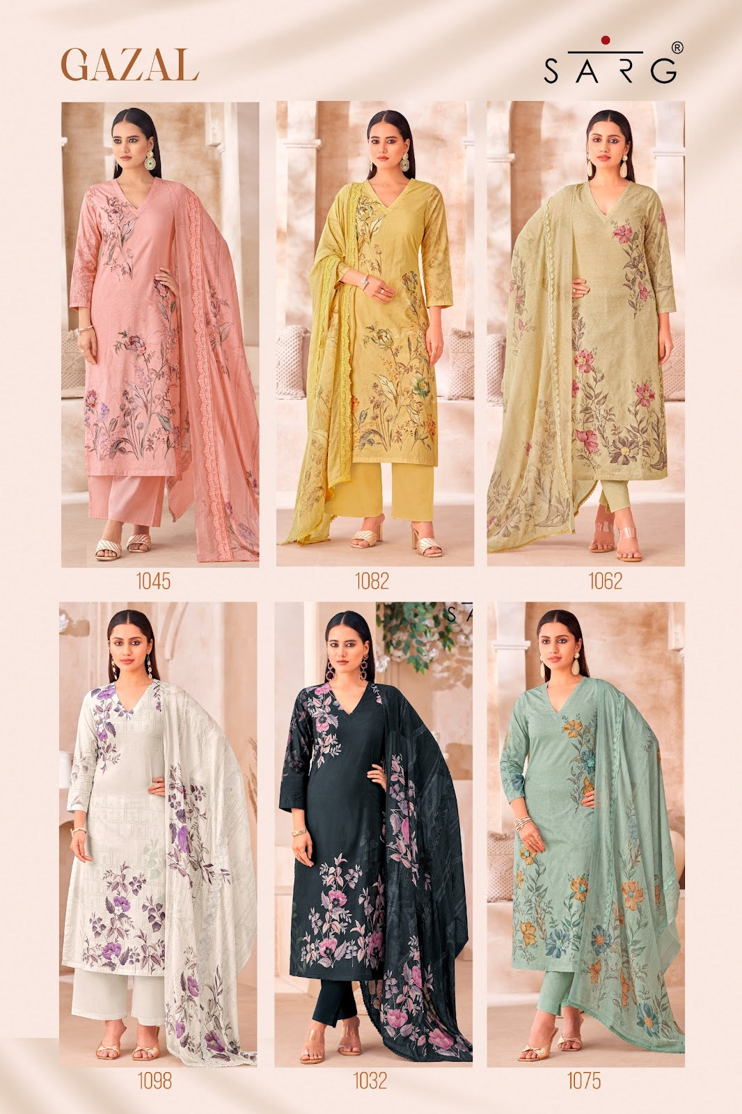 Gazal Sarg Pure Cotton Pant Style Suits Wholesale