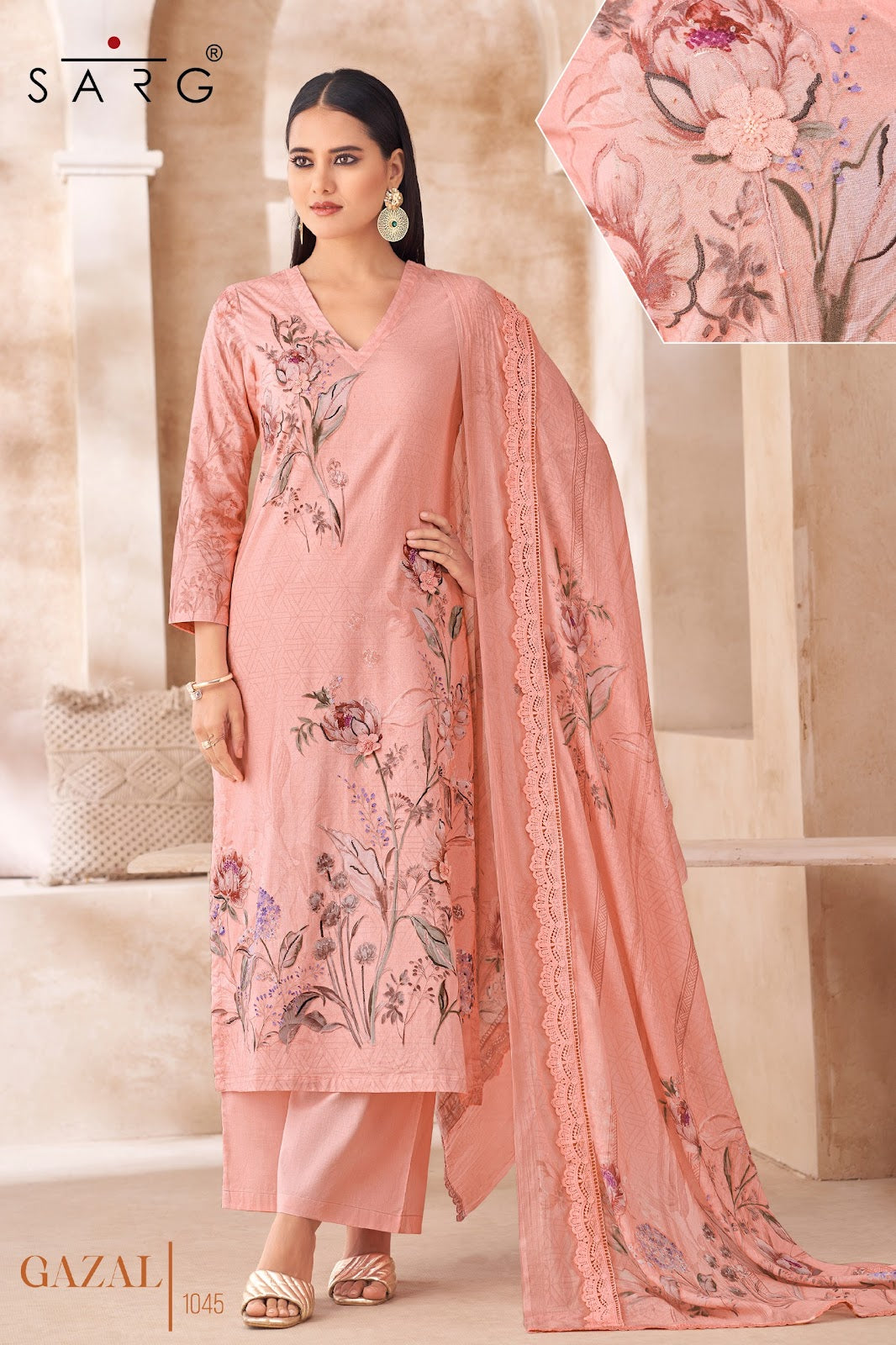 Gazal Sarg Pure Cotton Pant Style Suits Wholesale