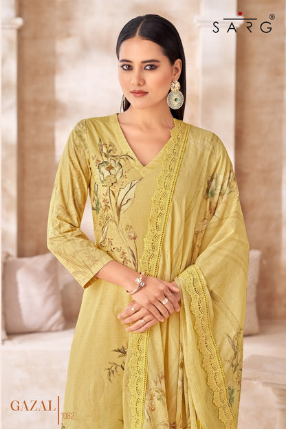 Gazal Sarg Pure Cotton Pant Style Suits Wholesale