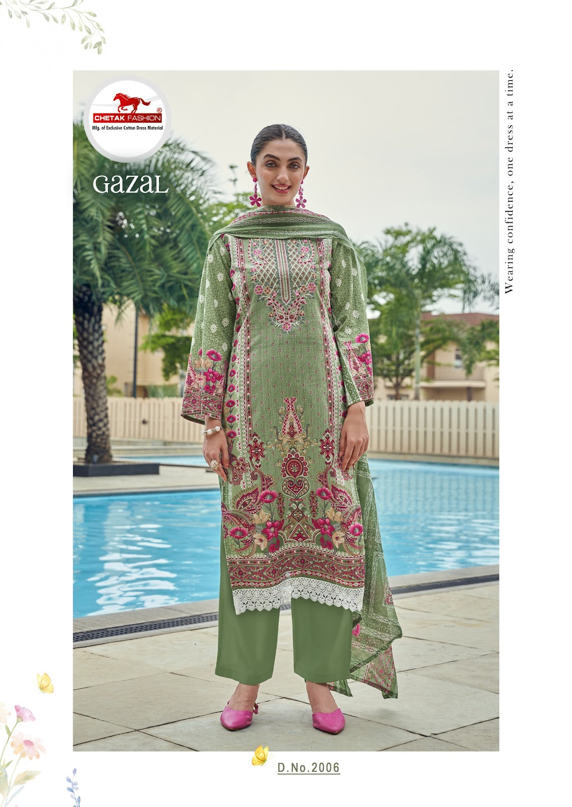 Gazal Vol 2 Chetak Fashion Cambric Cotton Karachi Salwar Suits Wholesaler Gujarat