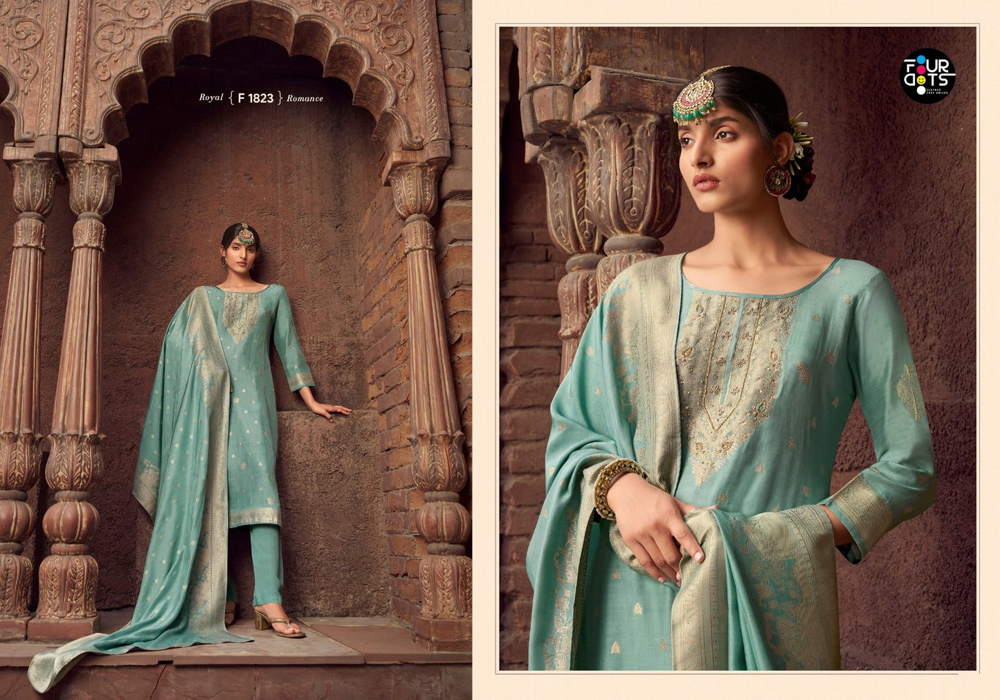 Gazala Vol 2 Four Dots Viscose Muslin Pant Style Suits Wholesale