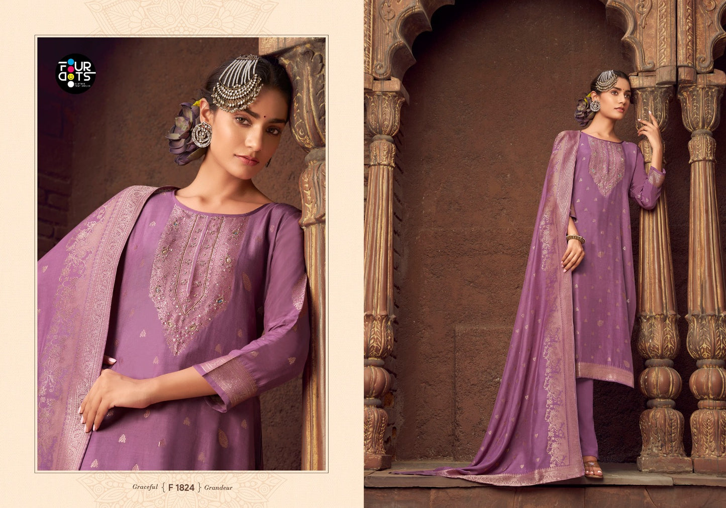 Gazala Vol 2 Four Dots Viscose Muslin Pant Style Suits Wholesale