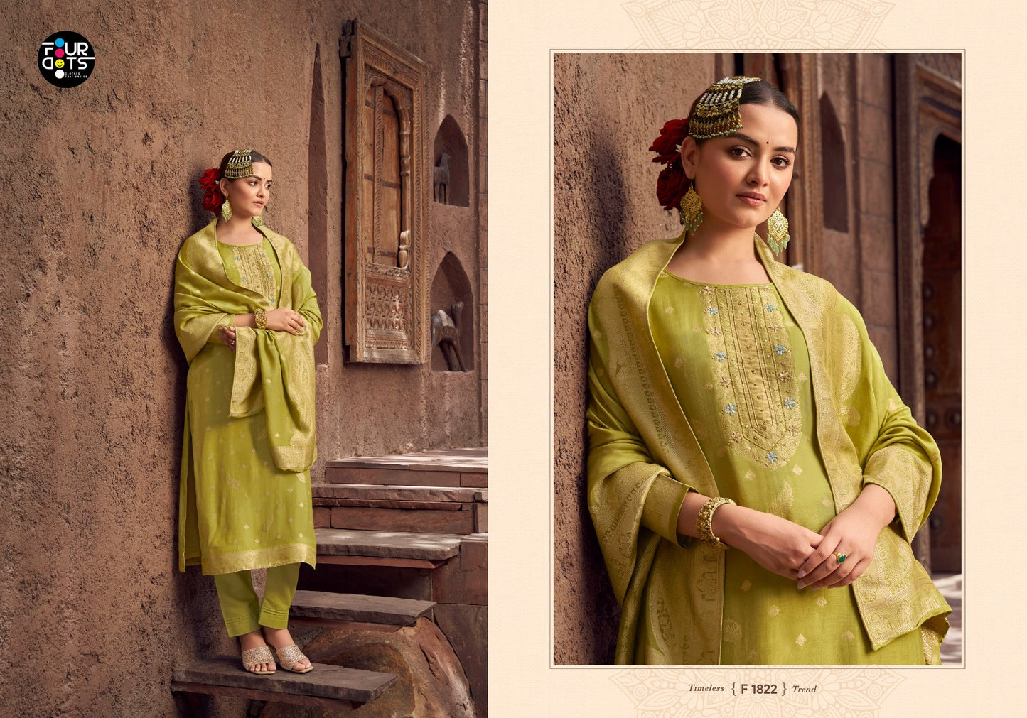 Gazala Vol 2 Four Dots Viscose Muslin Pant Style Suits Wholesale