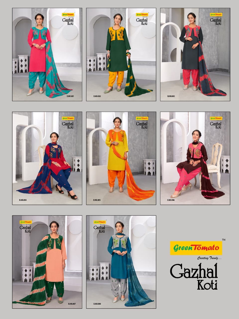 Gazhal Koti Green Tomato Heavy Rayon Readymade Salwar Suits Wholesale Price
