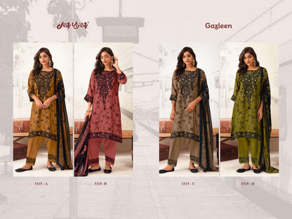 Gazleen 3315 Jay Vijay Bemberg Silk Pant Style Suits Wholesale Price