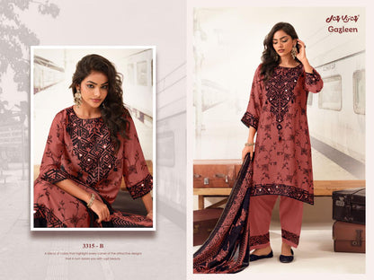 Gazleen 3315 Jay Vijay Bemberg Silk Pant Style Suits Wholesale Price