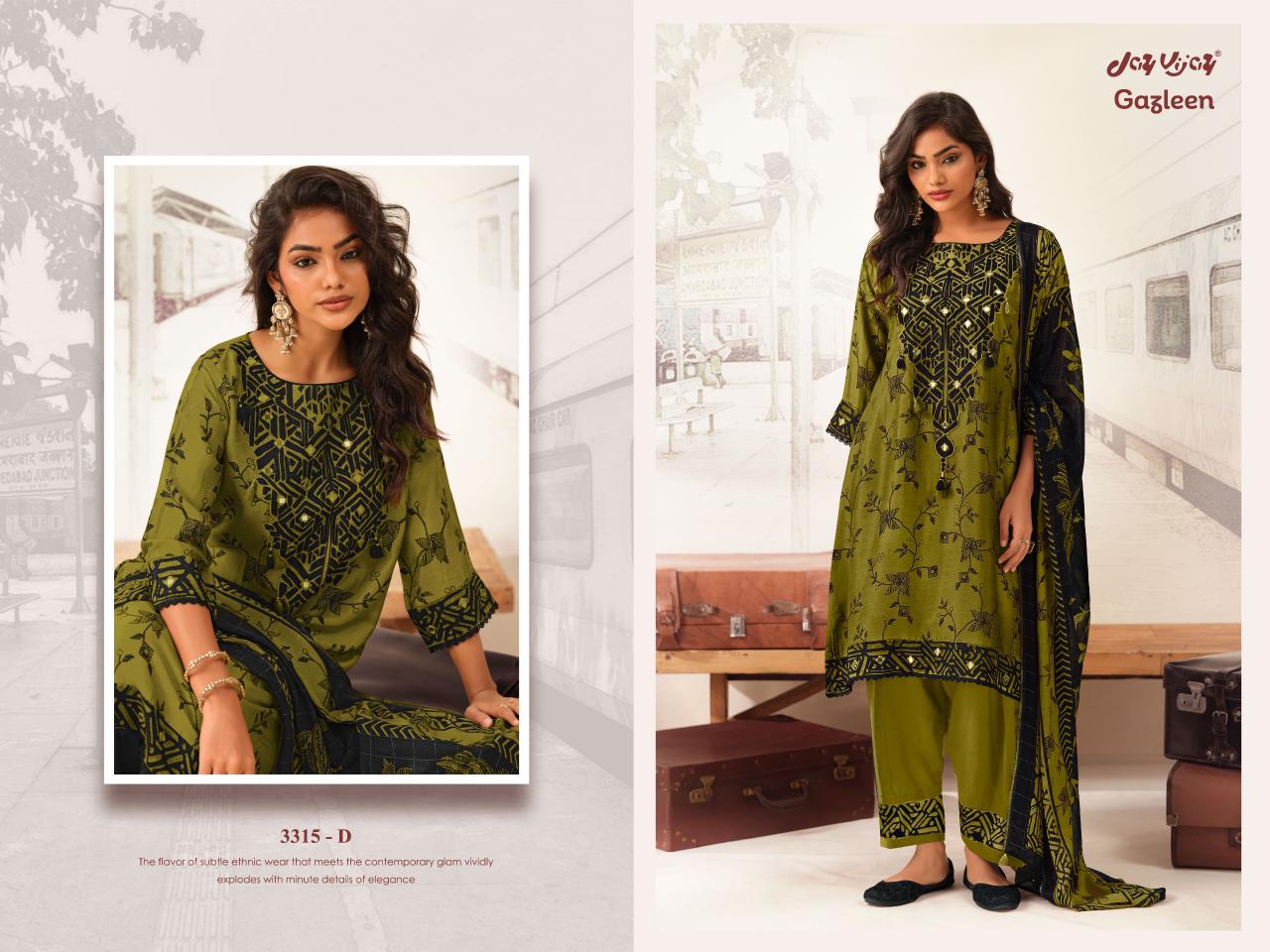 Gazleen 3315 Jay Vijay Bemberg Silk Pant Style Suits Wholesale Price