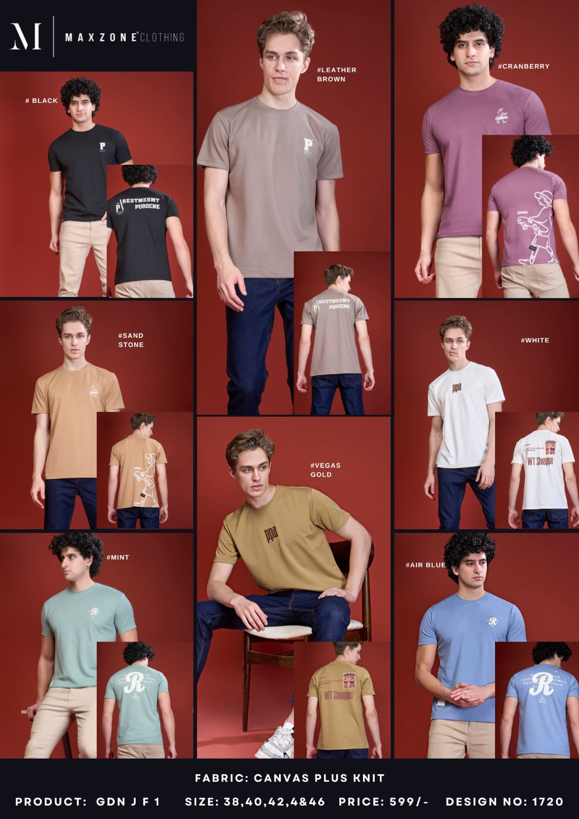 Gdn J F 1 Maxzone Clothing Knit Mens Tshirts Exporter India