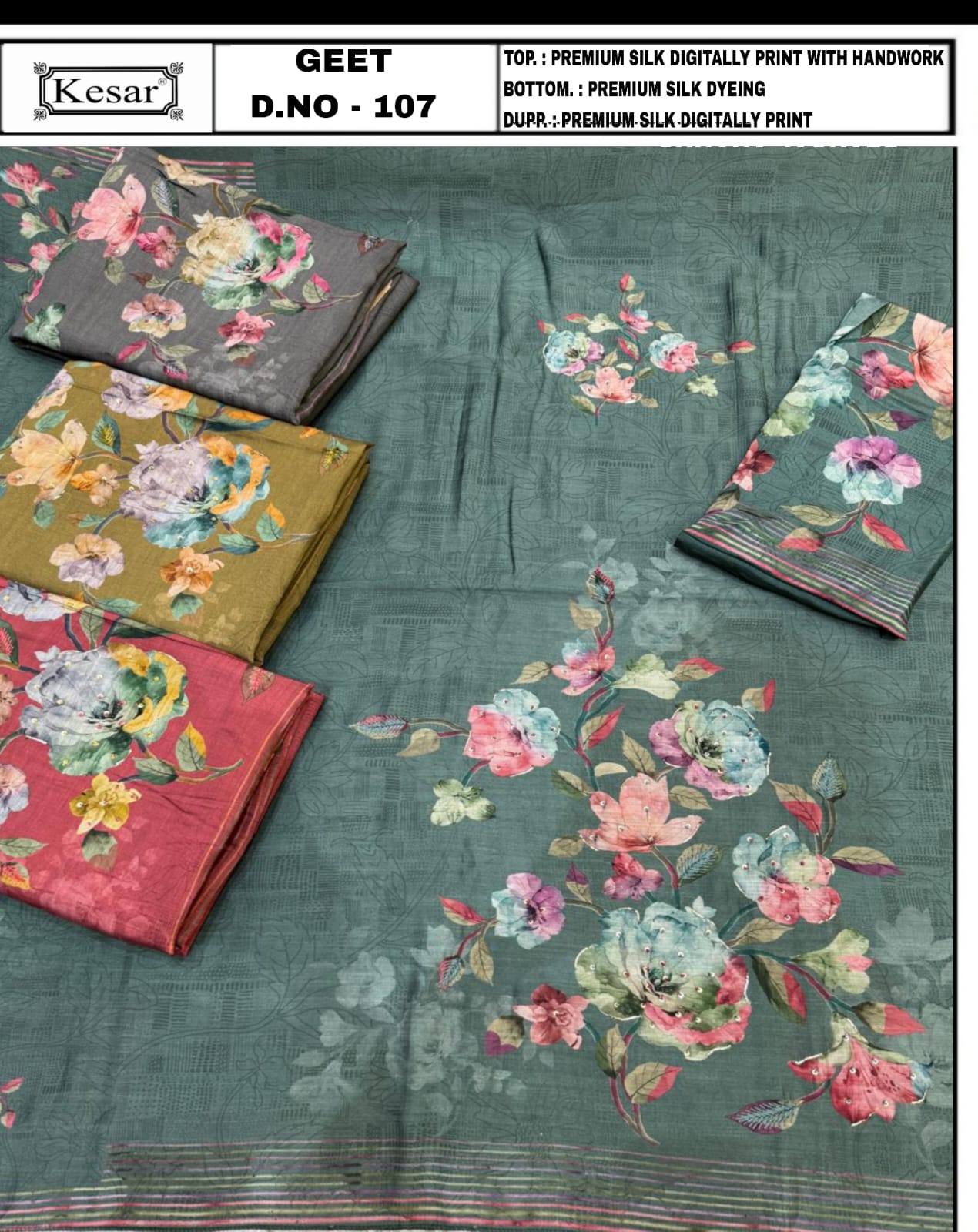 Geet Kesar Silk Salwar Suits Manufacturer Gujarat