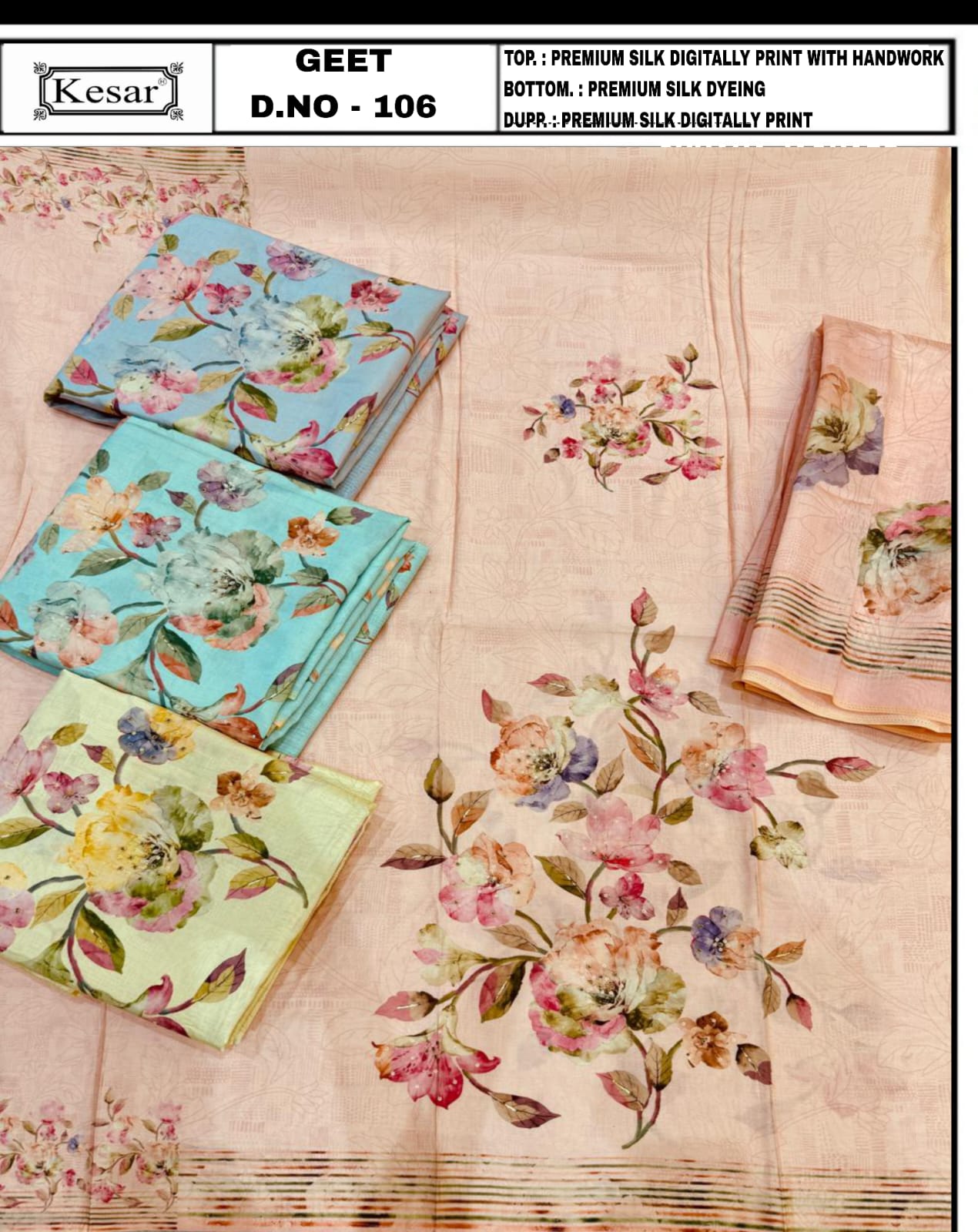 Geet Kesar Silk Salwar Suits Manufacturer Gujarat